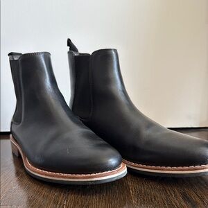 Helm | Black Leather Chelsea Boots | Men’s 11